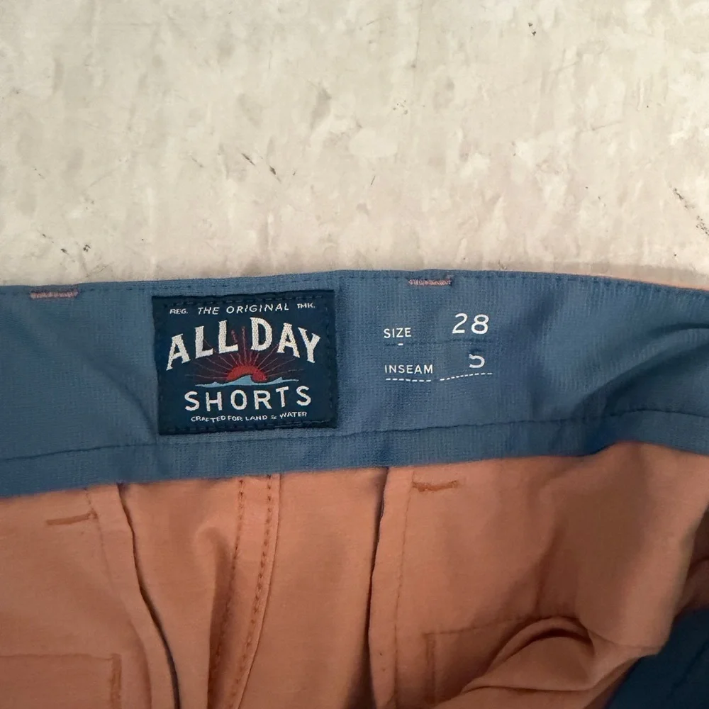 Faherty Men's Hybrid Shorts in Rust Orange